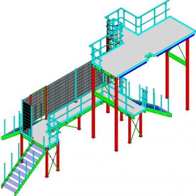 Maintenance access and conveyor platform